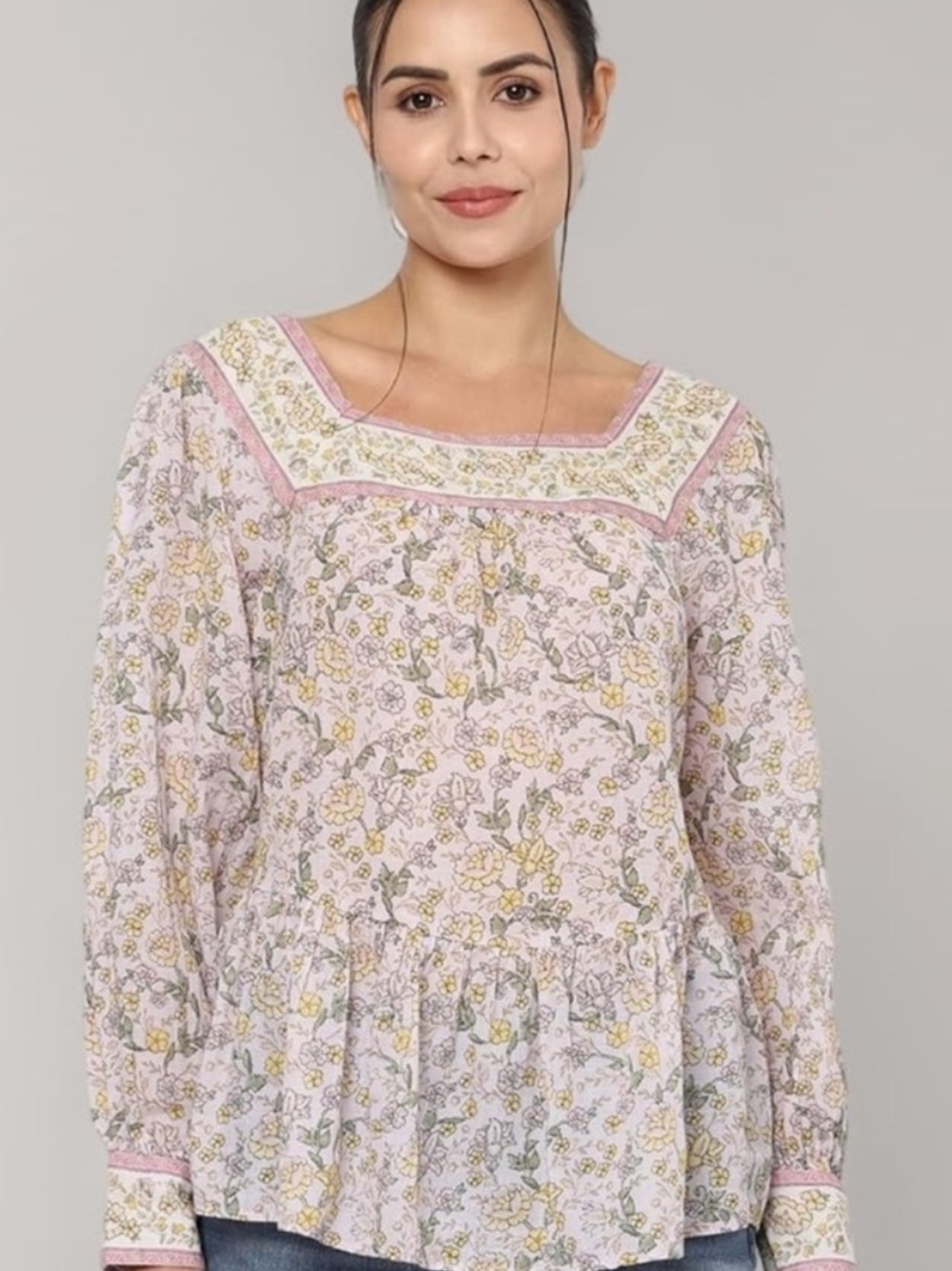 American Eagle Boho Prairie Blouse Top